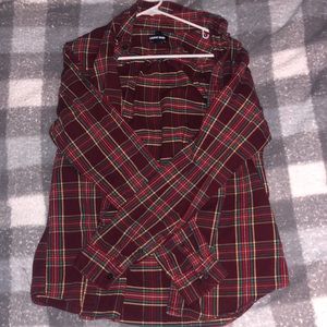 Burgundy flannel